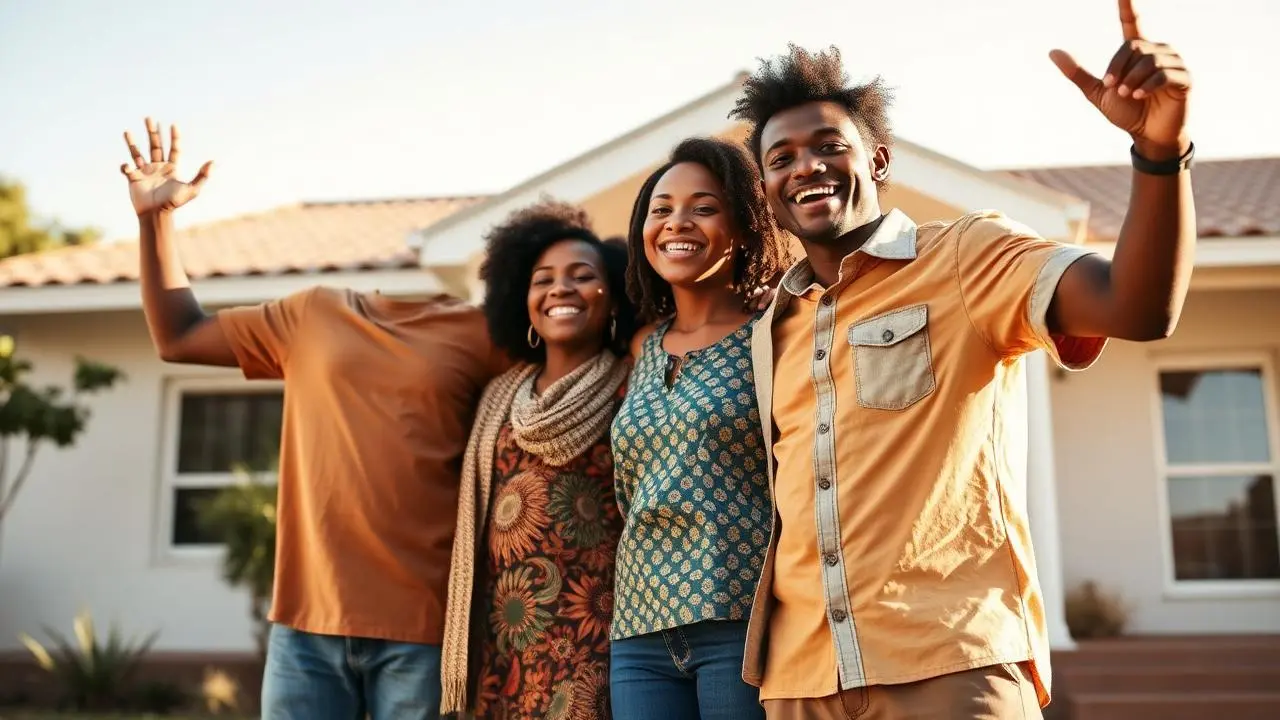South African family celebrating financial freedom after successful debt review removal